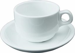 Picture of Kaffee-Obertasse,stapelbar,  weiß -ca.0,18 l
