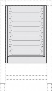 Picture of Neutraler Unterschrank mit Eingebaute Auflageschienen 10 x 1/1 GN 
